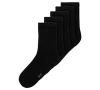 NAME IT Mixte Nknsock 5p Solid Noos Chaussettes, Noir, 37-39 EU