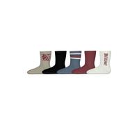 NAME IT Chaussettes 'NKMVAKS' saphir / greige / rouge carmin / noir / blanc naturel, Taille 34-36