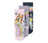 NAME IT Chaussettes 'NMFJENSIA BLUEY' marine / citron / lavande / rose, Taille 22-24