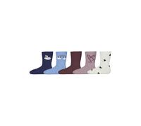 NAME IT Chaussettes 'NMFVINNI' bleu clair / bleu foncé / rose / rouge carmin / blanc, Taille 22-24