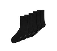 NAME IT Nknsock 5P Solid Noos Chaussettes, Noir, 37-39 Mixte