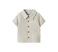 NAME IT Chemise 'NBMFedenis' greige / blanc, Taille 68