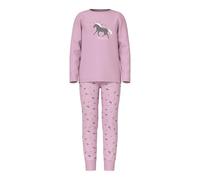 NAME IT Pyjama gris / mauve / rose / blanc, Taille 98-104