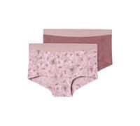 NAME IT Fille Nkfhipster 2p Mauve Flower Noos Shorties, Mauve Shadows, 158-164 EU