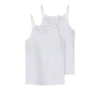 NAME IT Fille Nkfstrap Top 2p Noos Sous-vêtement, Blanc, 134 EU