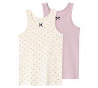 Name IT Fille Nmftank Top 2p Buttercream Floral Noos Maillots De Corps, Buttercream, 104 EU