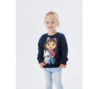 NAME IT Sweat-shirt 'NMFNess Gabby' saphir / chocolat / rose / blanc, Taille 110