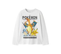 NAME IT Garçon Nkmast Pokemon Ls Nreg Top Box Noos Sky, Blanc Éclatant., 116 EU