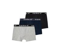 NAME IT Garçon Nkmboxer 3p Noos Caleçon, Black/Pack:w/ Grey Mel. + Dark Sapp., 122 EU