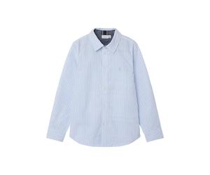 Name IT Garçon Nkmnewsa Ls Shirt Noos Chemise, Campanula/Stripes:Bright White, 122-128 EU