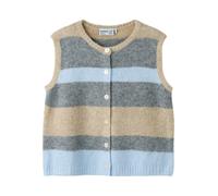 NAME IT Gilet 'NKFLUCI' beige chiné / bleu fumé / bleu clair, Taille 122-128