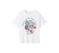 NAME IT Haut Nkmhals SS Nreg pour garçon, Blanc éclatant., 122-128