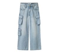 Name It Bella Wide Cargo 8772 Jeans Bleu 7 Years Fille