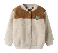 Name it - Kid's Ballas L/S Teddy Card - Cardigan - 104 - pumice stone