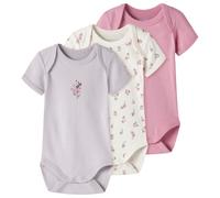 Name it - Kid's Body S/S Flower 3-Pack - Sous-vêtement - 68 - jet stream / lilac marble / cashmere rose