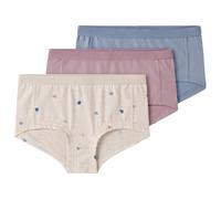 Name it - Kid's Hipster Peyote Hearts 3-Pack - Sous-vêtement - 122/128 - peyote melange / mauve shadows / endless sky