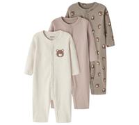 Name it - Kid's NBNNightsuit AOP 3-Pack - Sous-vêtement - 92 - vintage khaki bear aop / peyote melange / mushroom