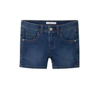Name it kids Nkfsalli 3398-Ic TB Short Slim DNM pour Fille, Bleu foncé Denim, 128