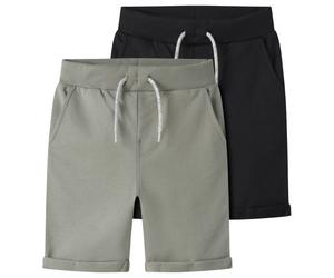 Name it - Kid's NKMVermo Long SWE Shorts UNB F 2-Pack - Short - 104 - shadow / black