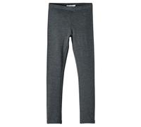 Name IT Fille Nkfdavina Solid SWE Bru Noos Leggings, Dark Grey Melange, 164 EU