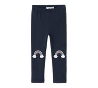 NAME IT Leggings 'NMFDAVINA' bleu nuit / or / violet foncé / blanc, Taille 110