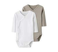 NAME IT Lot de 2 bodies unisexes Nbnbody 2P Ls Wrap Solid Noos, Pure cachemire., numeric_74