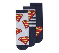 NAME IT Lot de 3 paires de chaussettes Nmmjasper Superman pour garçon, Vieux bleu, 25-27