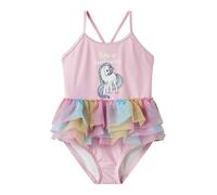 NAME IT Maillot de bain 'NMFZUPA' bleu clair / jaune / rose / blanc, Taille 86-92