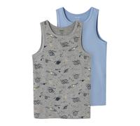 NAME IT Maillot de corps bleu clair / bleu foncé / jaune / gris chiné, Taille 110