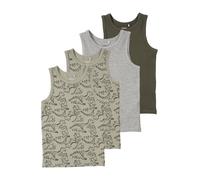 NAME IT Maillot de corps gris chiné / sapin / vert pastel, Taille 146-152