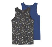 NAME IT Maillot de corps 'Iron Space' bleu ciel / jaune / anthracite / pêche, Taille 146