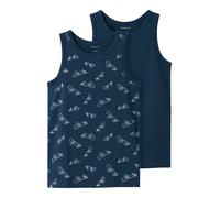 NAME IT Maillot de corps marine / blanc, Taille 116