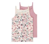 NAME IT Fille Nkfstrap Top 2p Nostalgia Flower Noos Tricot, Rose, 6 Ans EU