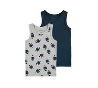 NAME IT NMMTANK Top 2P Grey Mel Rugby Noos Tricot, Gris, 92 cm Fille