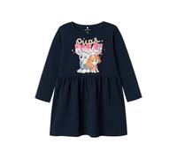 Name it mini Robe Nmfdyma Pawpatrol LS pour Fille, Dark Sapphire, 104