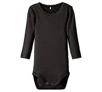 NAME IT Nbfkab Ls Body Noos, Noir, 9 Mois Bébé Fille
