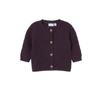 NAME IT NBFLOMILLE LS Knit Card, Cardigan Petite Fille, Plum Perfect,
