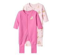 Name IT Nbfnightsuit 2p Zip FF Rose Bambi Noos Foot Bébé Fille (Lot de 2)