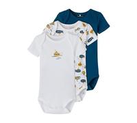 NAME IT NBMBODY 3P SS Legion Blue Noos Body, 2 Mois Mixte bébé