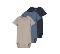 NAME IT Nbnbody 3P SS Solid Rib Noos, Bleu Chine, Numeric_92 (Lot de 3) Mixte