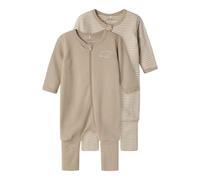 NAME IT NBNNIGHTSUIT 2P Zip FF Y/D Core 2 Noos Foot, Pure Cashmere, 74 Bébé Unisexe