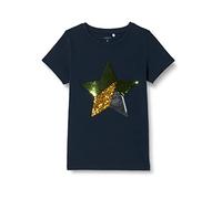 Name It NKFBISTAR SS Top Noos T-Shirt, Dark Sapphire, 6 Ans Fille