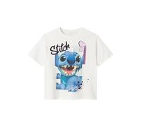 NAME IT Nkfdiri Stitch SS Nreg Top Wdi, Cloud Dancer, 146-152 Fille