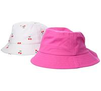 NAME IT NKFFILLIPA 2P Bucket Hat, Bob Petite Fille, Bright White/Detail:1x Bright White/1x Pink Yarrow,