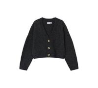 NAME IT Nkfholly Noos Short Boxy en Tricot Cardigan, Gris foncé mélangé, 146/152 cm Fille