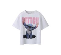 Name IT Nkfnibus Stitch Nreg SS Top Lnoos Wdi, Blanc éclatant, 134-140 Fille