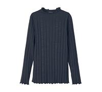 NAME IT Nkfnoline Ls Slim Top Noos T-Shirt à Manches Longues, Dark Sapphire, 134 cm-140 cm Fille