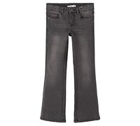 NAME IT Nkfpolly 1142-au Noos Jean Skinny pour Bottes Pantalon, Dark Grey Denim, 128 Fille