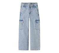 Name It Jean cargo Nkfrose 6190-BS - taille haute, coupe large - denim bleu clair Taille 152