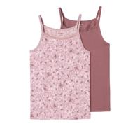 NAME IT NKFSTRAP Top 2P Mauve Flower Noos, Tricot Fille, Mauve Shadows, 158/164